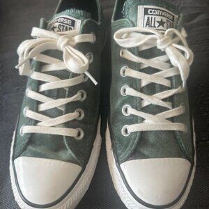 Converse CT All Star Low Ox Deep Emerald Green Velvet - Women's 7